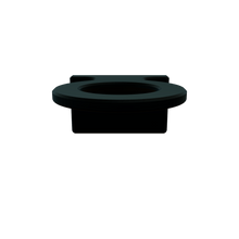 Load 3D model into Gallery viewer, Front view of one Glue-able SIngle Grag Plug Holder 3d render in black.