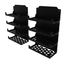 Load image into Gallery viewer, 3D render of eight power brick mount, in black, showing off their stackability.
