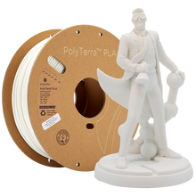 Load image into Gallery viewer, Spool of PolyTerra PLA 3D printer filament in cotton white.