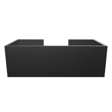 Load 3D model into Gallery viewer, Front view 3d render of AI Hydra 64 lightshade in black. The front and rear walls of the light shade are flat, while the sides are perforated at the top.