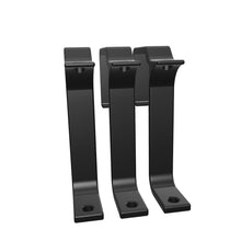 Load 3D model into Gallery viewer, Front view of three 3d renders of Clip on Dosing Line Holders.