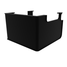 Lade das Bild in den Galerie-Viewer, 3D render of easy on off variant of Radion XR15 Compatible Light Shade in black, front asymmetrical view.