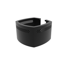 Load image into Gallery viewer, 3d render of Light Shade AI Prime in black. Three sides are perforated at the top.