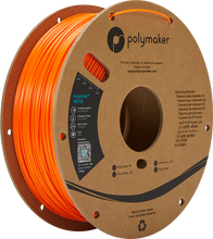 Load image into Gallery viewer, Spool of PolyLite PETG 3D printer filament in orange.