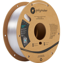 Load image into Gallery viewer, Spool of PolyLite PETG 3D printer filament in transparent.