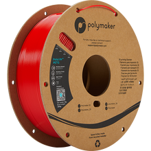 Load image into Gallery viewer, Spool of PolyLite PETG 3D printer filament in red.