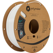 Load image into Gallery viewer, Spool of PolyLite PETG 3D printer filament in white.