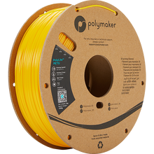 Load image into Gallery viewer, Spool of PolyLite PETG 3D printer filament in yellow.