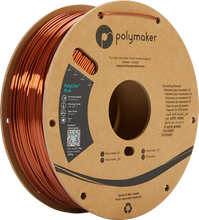Load image into Gallery viewer, Spool of PolyLite PLA 3D printer filament in silk bronze.