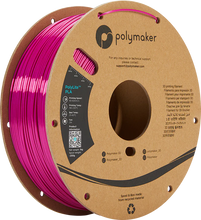 Load image into Gallery viewer, Spool of PolyLite PLA 3D printer filament in silk magenta.