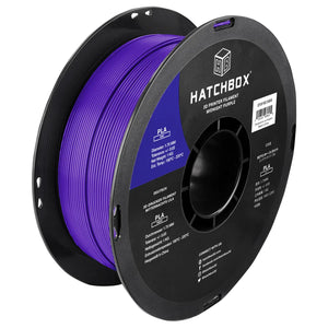 Hatchbox PLA 3d printer filament in midnight purple.