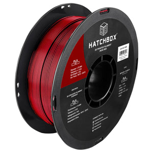 Hatchbox PLA 3d printer filament in iron red.