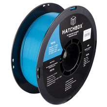 Load image into Gallery viewer, Hatchbox PETG 3d printer filament in peacock blue. Peacock blue is a bright blue. 

