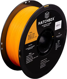 Hatchbox PLA 3d printer filament in dark yellow.