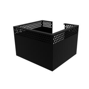 3D render of a compatible lightshade for the Red Sea's ReefLED 160S, in black, asymmetrical view.