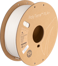 Load image into Gallery viewer, Spool of PolyTerra PLA+ 3D printer filament in white.
