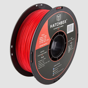 Hatchbox PLA 3d printer filament in red.