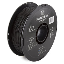 Load image into Gallery viewer, Hatchbox PLA 3d printer filament in black.
