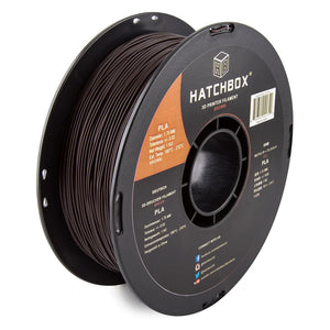 Hatchbox PLA 3d printer filament in brown.