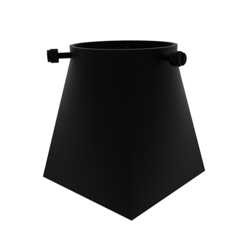 Diagonal view of Kessil H160 PETG light shade in black. 