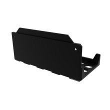 Load image into Gallery viewer, 3D render of power brick stackable mount, in black, back asymmetrical view.
