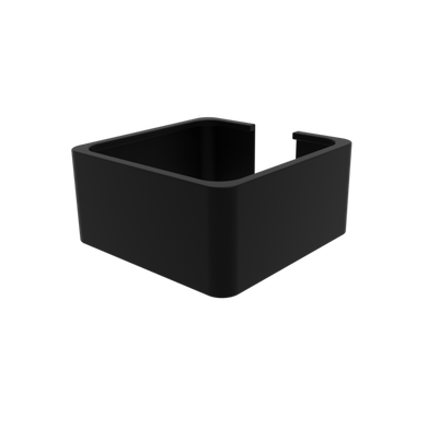 Front diagonal view of Fluval Marine Nano Light Shade 3d render in black.