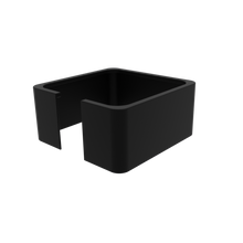 Load image into Gallery viewer, Back diagonal view of Fluval Marine Nano Light Shade 3d render in black.

