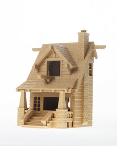 A 3D printed house made from Polywood. Examples are for online display only. 