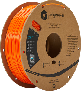 Spool of PolyLite PETG 3D printer filament in orange. 