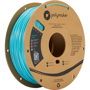 Spool of PolyLite PETG 3D printer filament in teal. 