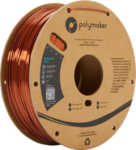 Load image into Gallery viewer, Spool of PolyLite PLA 3D printer filament in silk bronze. 

