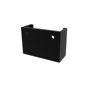 Back view of Jebao OW Series Controller Mount 3d render in black.