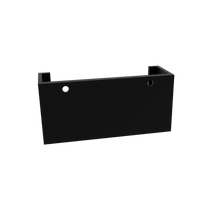 Load image into Gallery viewer, 3D render of Tunze Osmolator 5107 ATO Controller Equipment Mount, in black, back asymmetrical view.
