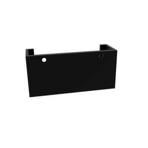 3D render of Tunze Osmolator 5107 ATO Controller Equipment Mount, in black, back asymmetrical view.