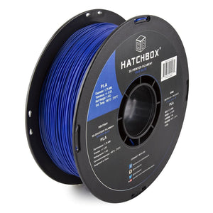 Hatchbox PLA 3d printer filament in true blue.
